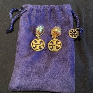 Tory Burch logo drop earrings